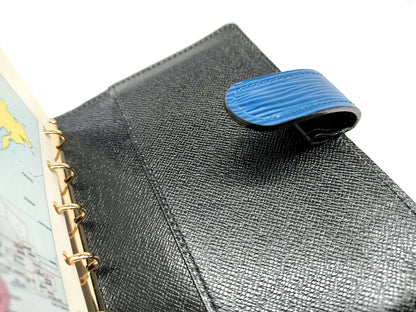 #1210 LOUIS VUITTON Blue Epi Leather Agenda PM
