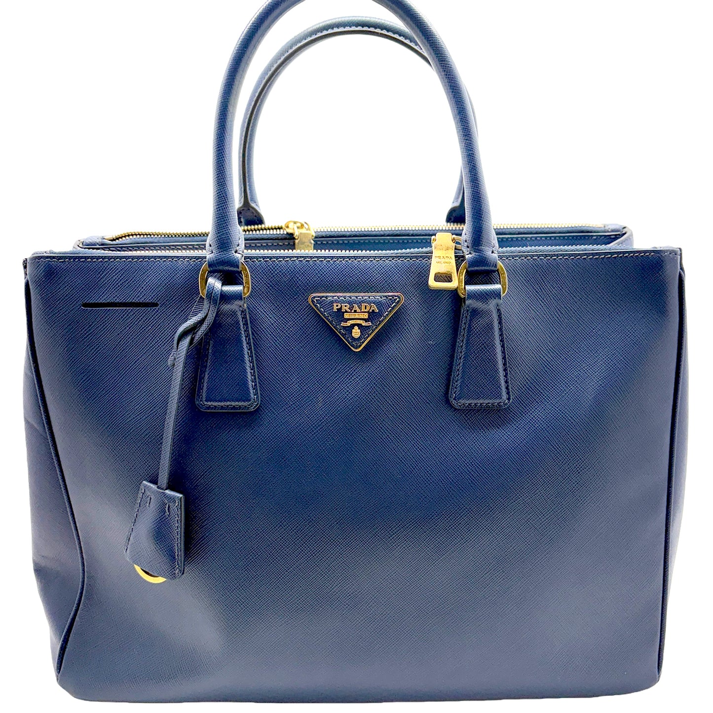 #1188 PRADA Navy Blue Saffiano Leather Galleria Bag