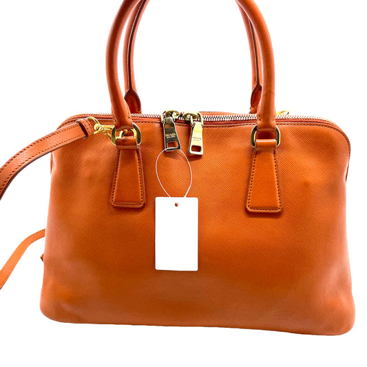 #1191 PRADA Orange Lux Saffiano Leather Promenade Tote