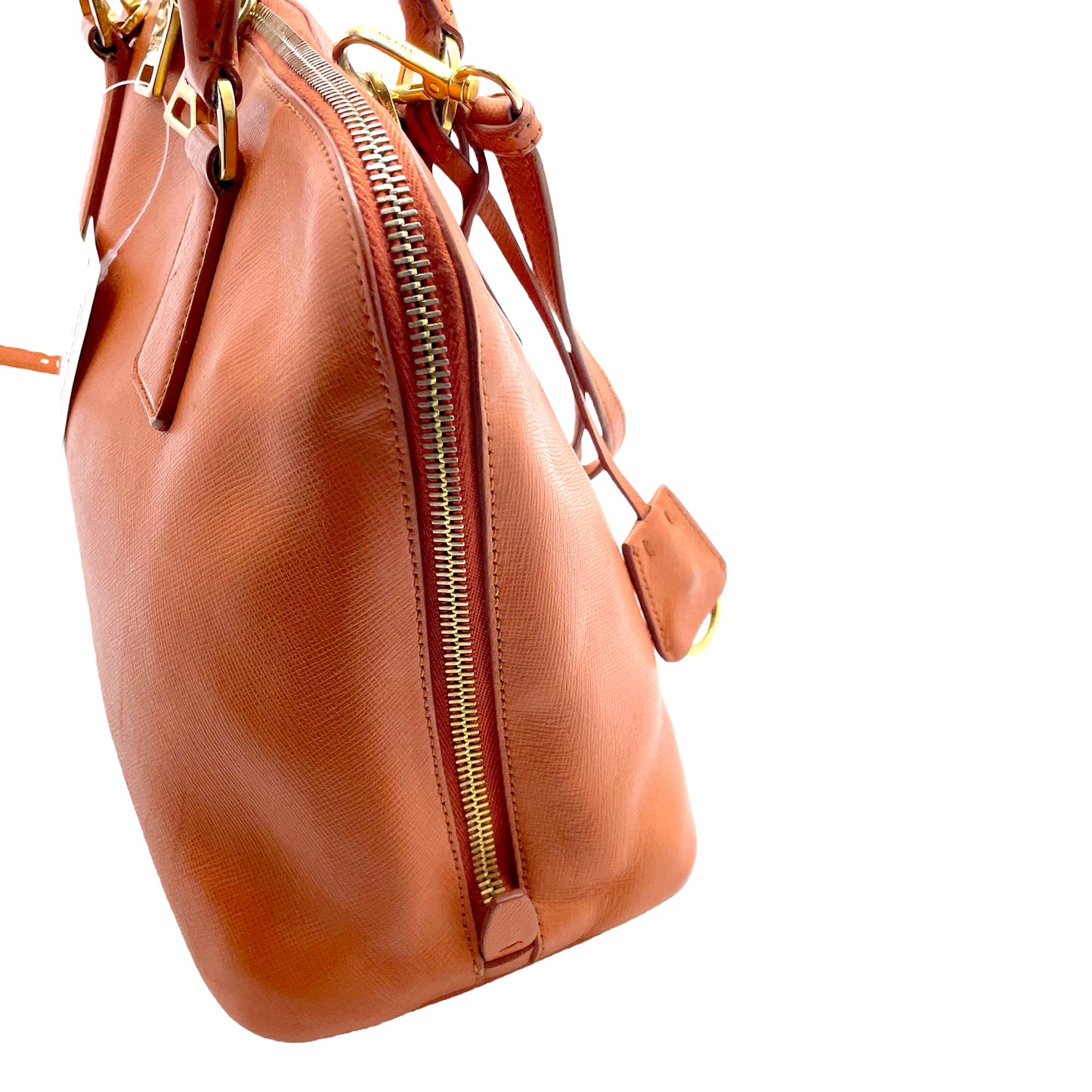 #1191 PRADA Orange Lux Saffiano Leather Promenade Tote