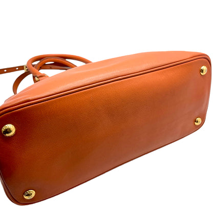 #1191 PRADA Orange Lux Saffiano Leather Promenade Tote