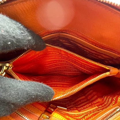 #1191 PRADA Orange Lux Saffiano Leather Promenade Tote
