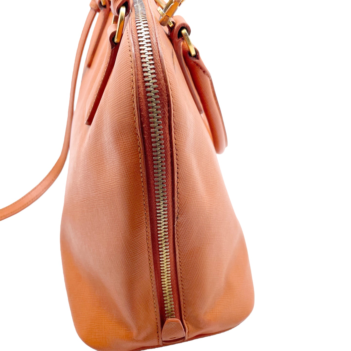 #1190 PRADA Orange Lux Saffiano Leather Promenade Tote