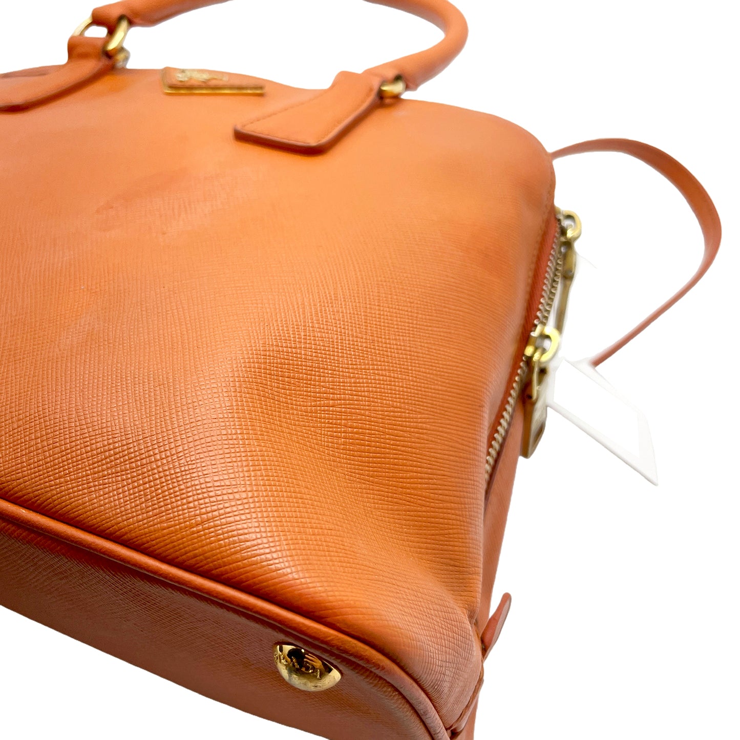 #1190 PRADA Orange Lux Saffiano Leather Promenade Tote