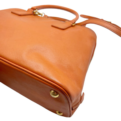 #1190 PRADA Orange Lux Saffiano Leather Promenade Tote