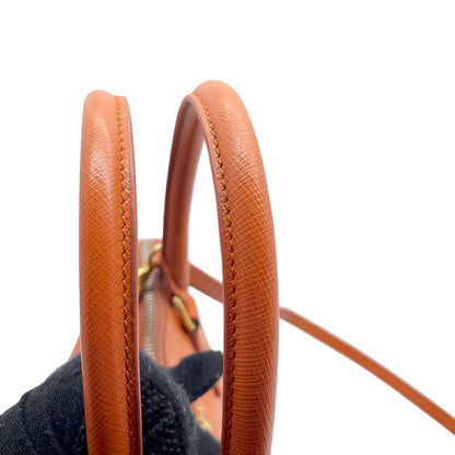 #1190 PRADA Orange Lux Saffiano Leather Promenade Tote