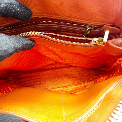 #1190 PRADA Orange Lux Saffiano Leather Promenade Tote