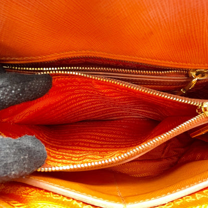#1190 PRADA Orange Lux Saffiano Leather Promenade Tote