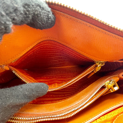 #1190 PRADA Orange Lux Saffiano Leather Promenade Tote