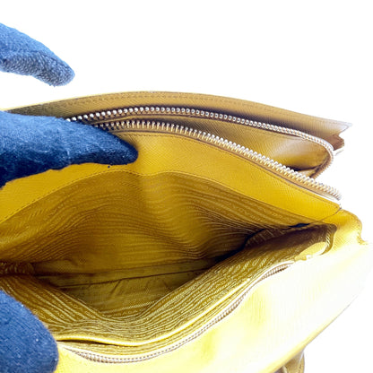 #1189 PRADA Yellow Lux Saffiano Leather Parabole Tote