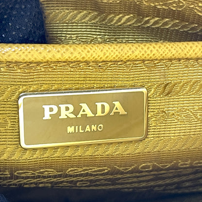 #1189 PRADA Yellow Lux Saffiano Leather Parabole Tote