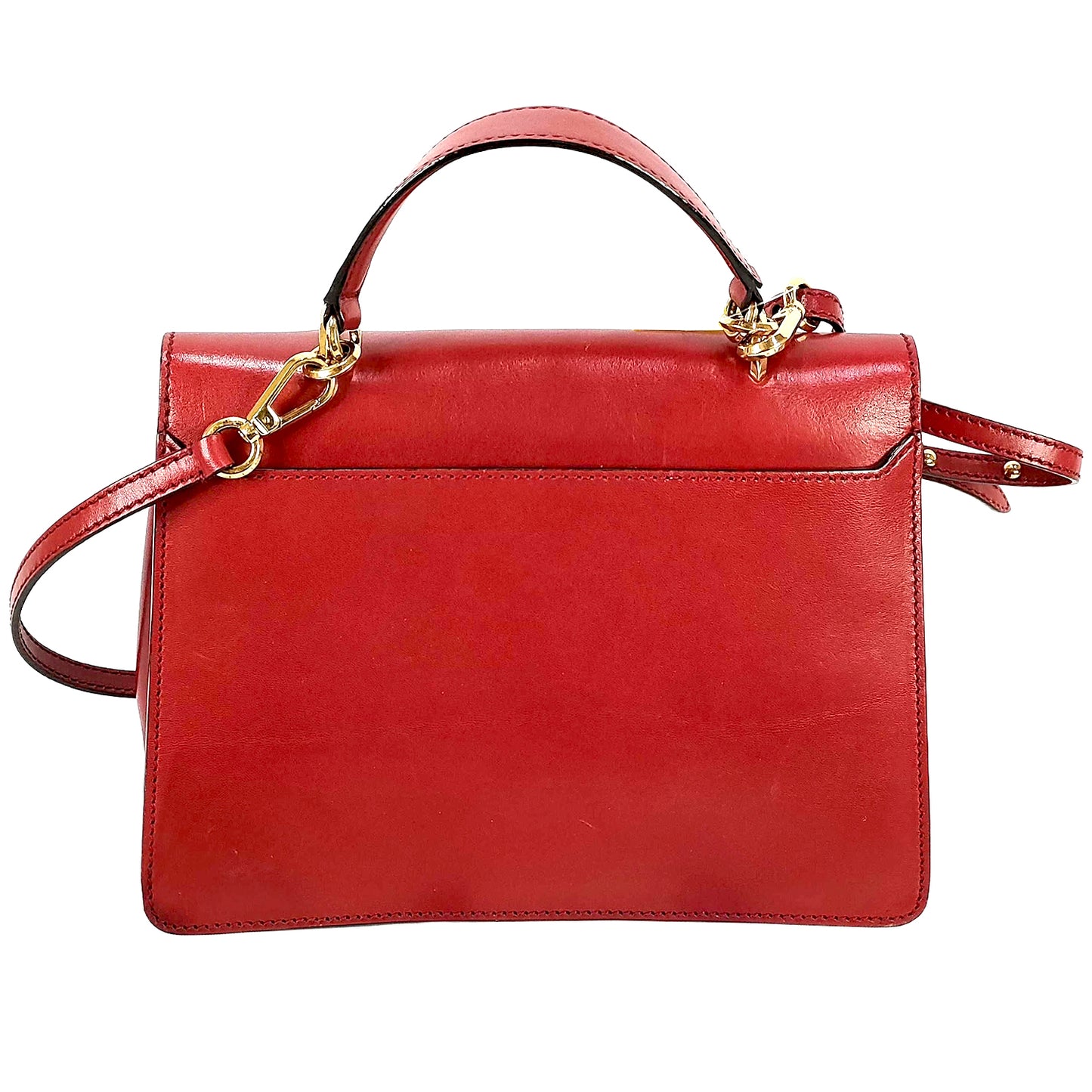 #1206 JIMMY CHOO Burgundy Leather Madeline Top Handle Bag