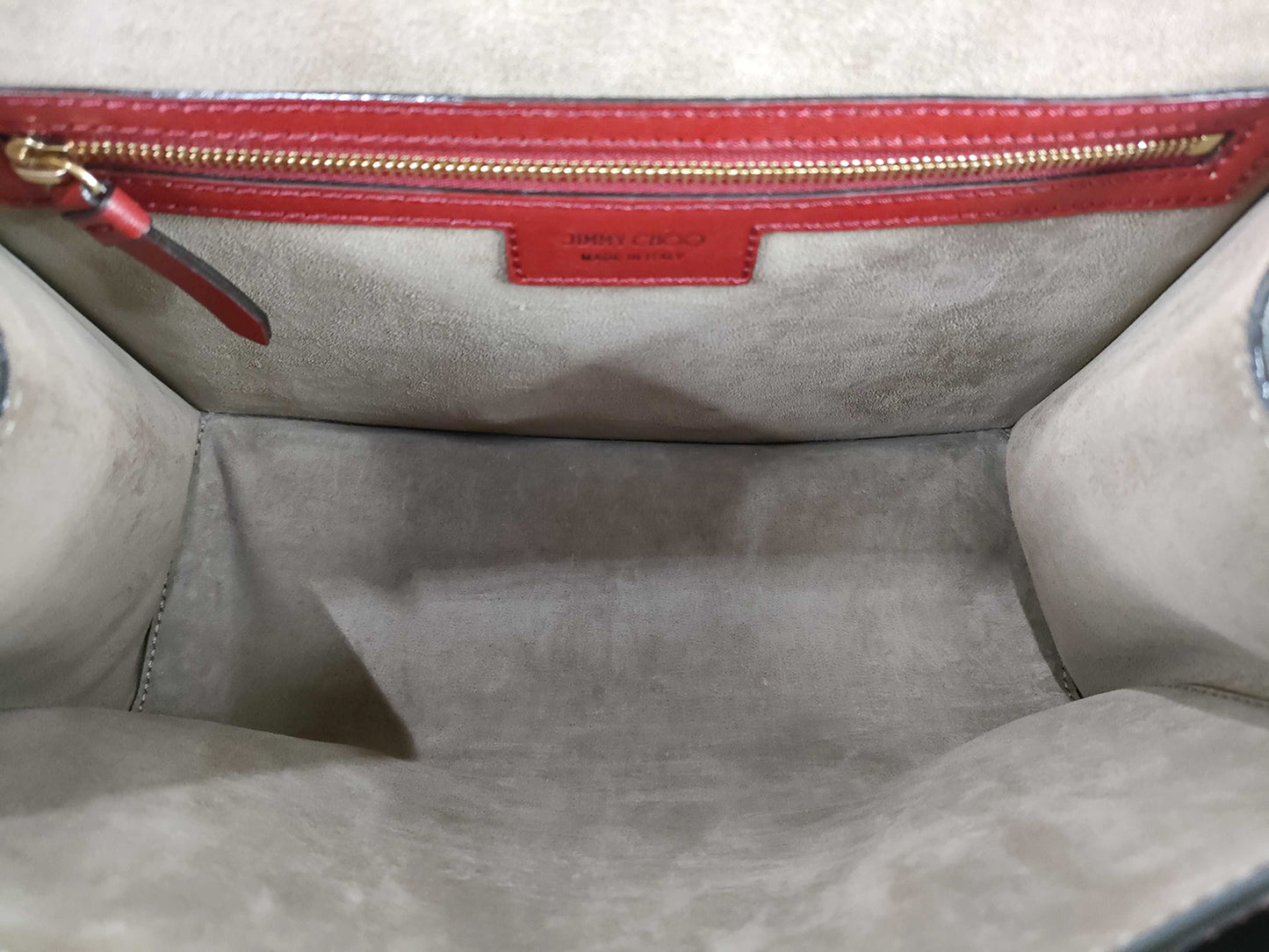 #1206 JIMMY CHOO Burgundy Leather Madeline Top Handle Bag