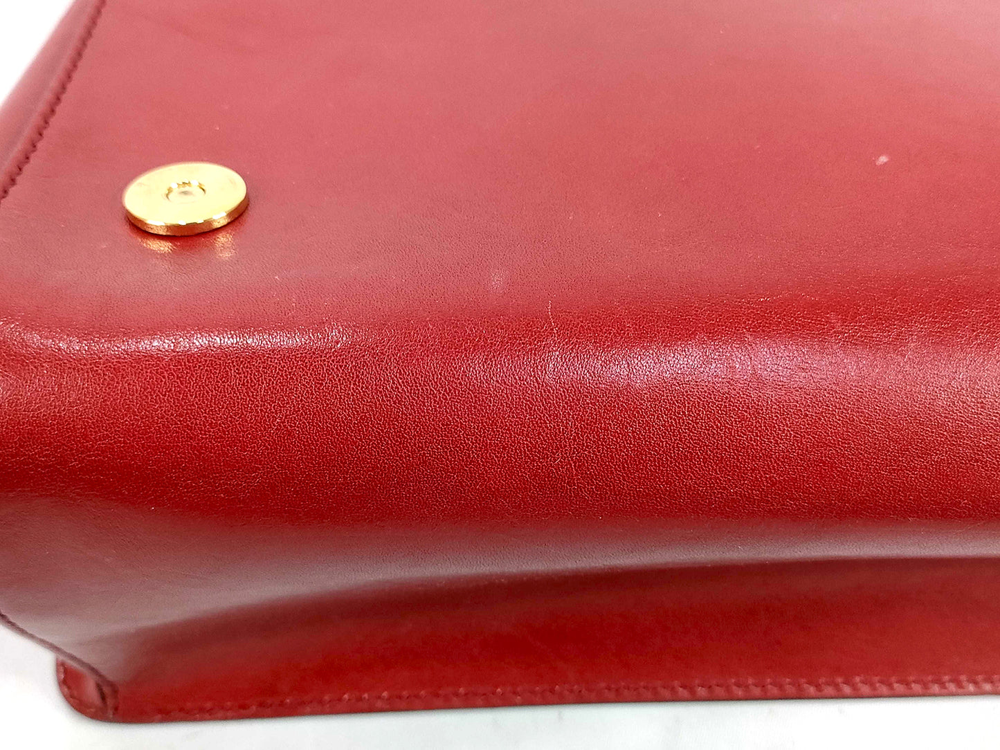 #1206 JIMMY CHOO Burgundy Leather Madeline Top Handle Bag