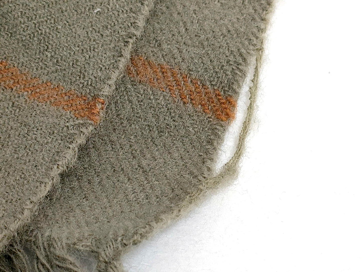 #1522 BURBERRY Vintage Green Check 100% Cashmere Scarf