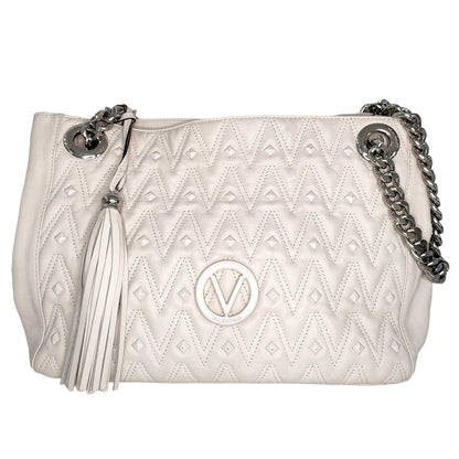 #1420 MARIO VALENTINO Luisa Diamond Leather Shoulder Bag
