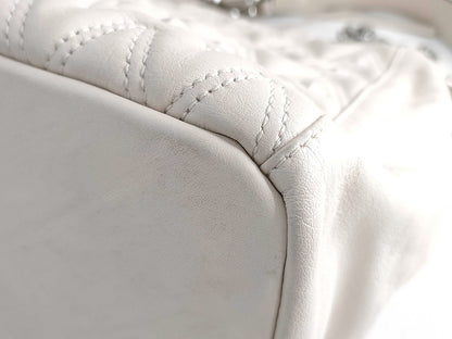 #1420 MARIO VALENTINO Luisa Diamond Leather Shoulder Bag