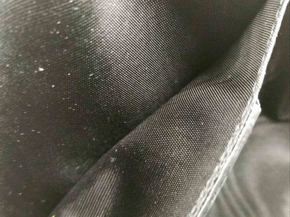 #1205 SALVATORE FERRAGAMO Black Saffiano Leather Vala Ribbon Cosmetic Pouch