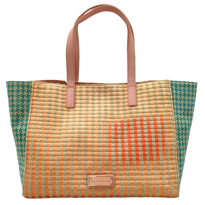 #1207 MARC BY MARC JACOBS Multicolor Jute and Straw Tote