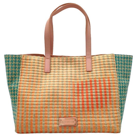 #1207 MARC BY MARC JACOBS Multicolor Jute and Straw Tote
