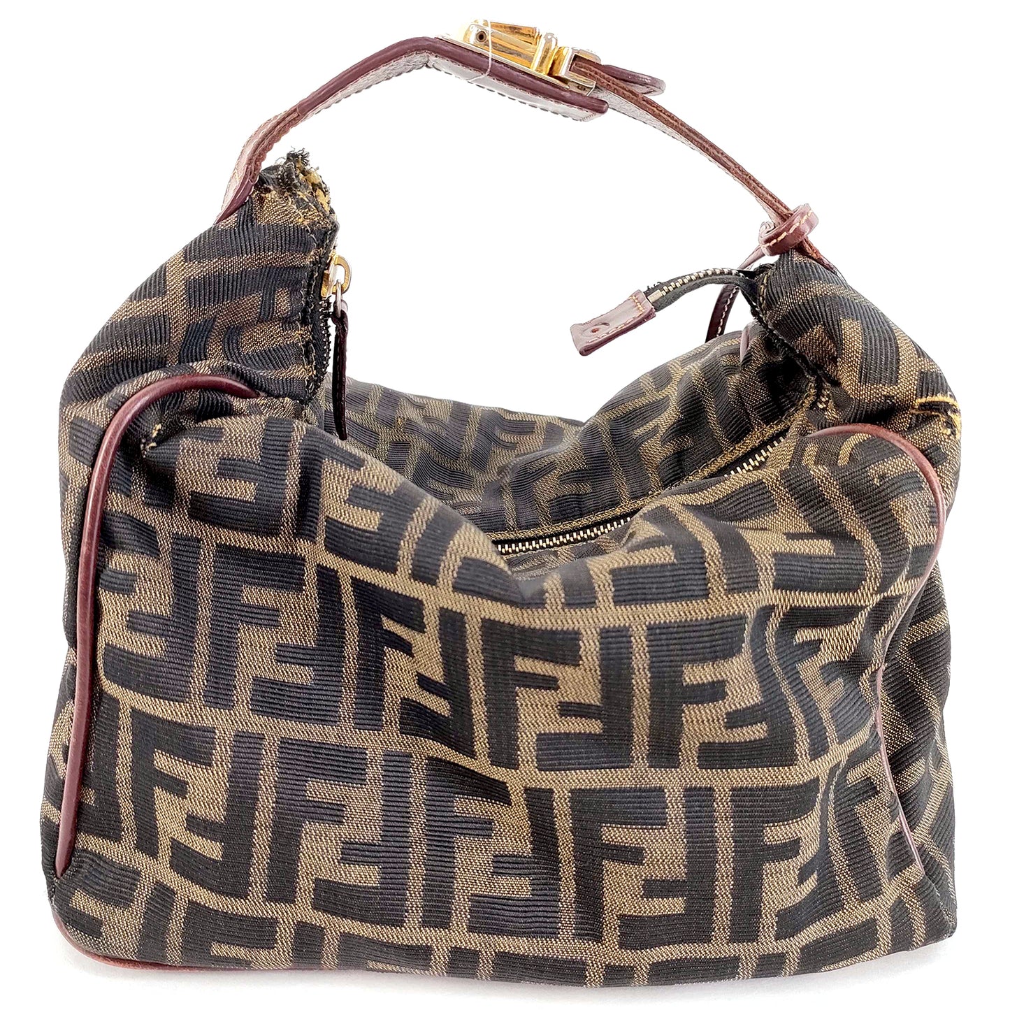 #1393 FENDI Vintage Zucca Vanity Handbag