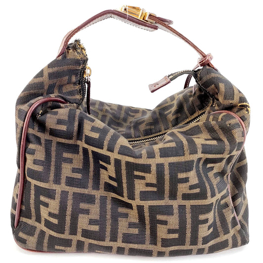 #1393 FENDI Vintage Zucca Vanity Handbag