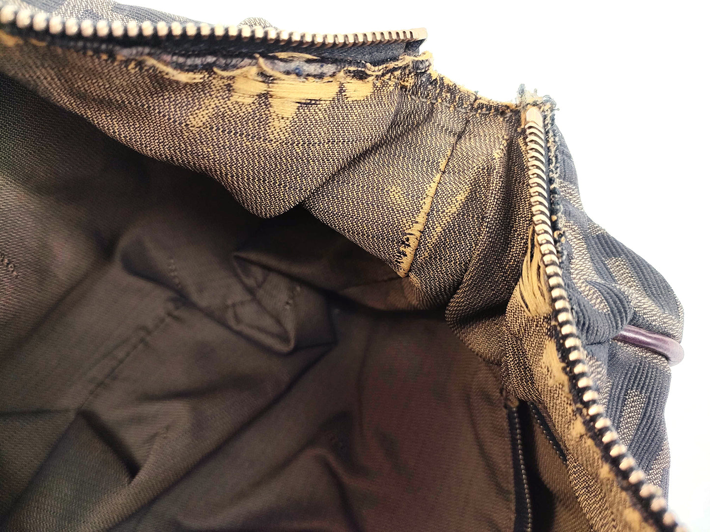 #1393 FENDI Vintage Zucca Vanity Handbag