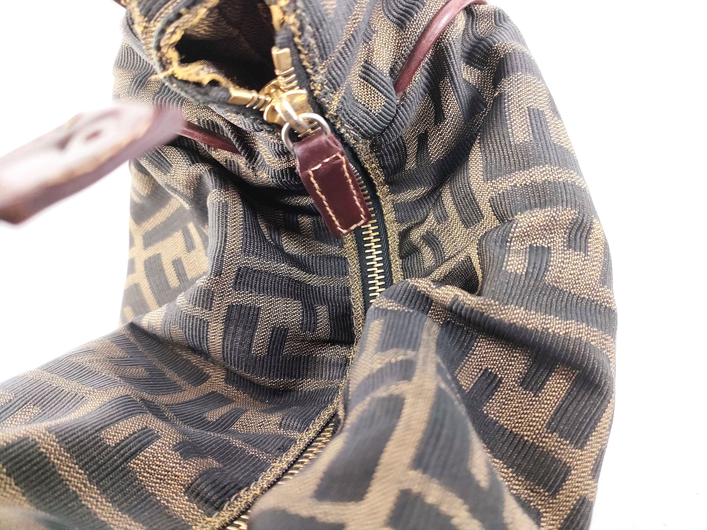 #1393 FENDI Vintage Zucca Vanity Handbag