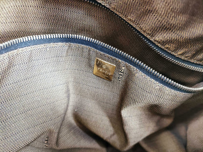 #1393 FENDI Vintage Zucca Vanity Handbag