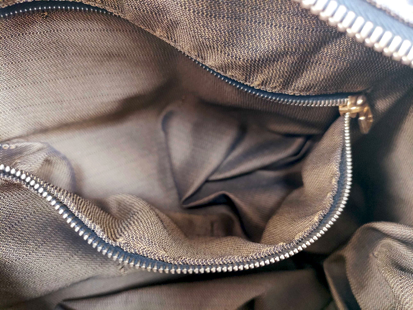 #1393 FENDI Vintage Zucca Vanity Handbag