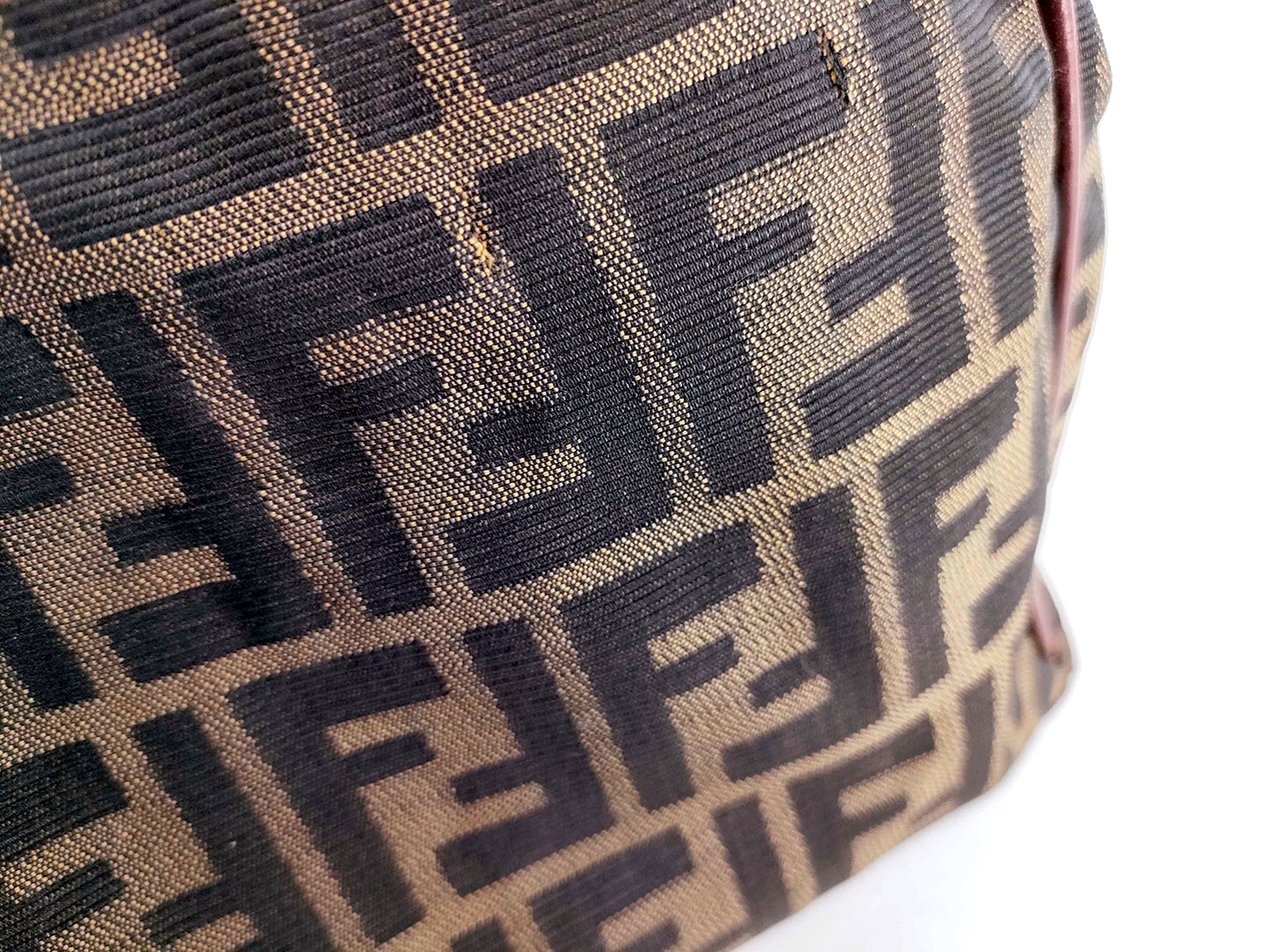 #1393 FENDI Vintage Zucca Vanity Handbag