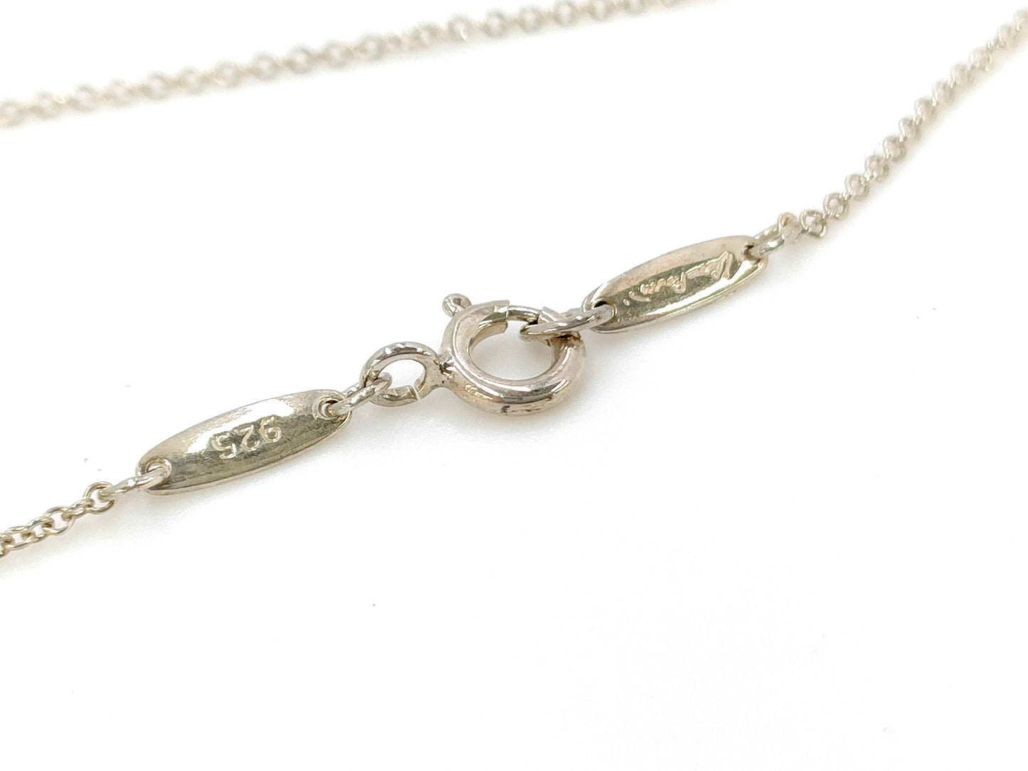 #1389 TIFFANY & CO Elsa Peretti Double Loop 925 Silver Necklace