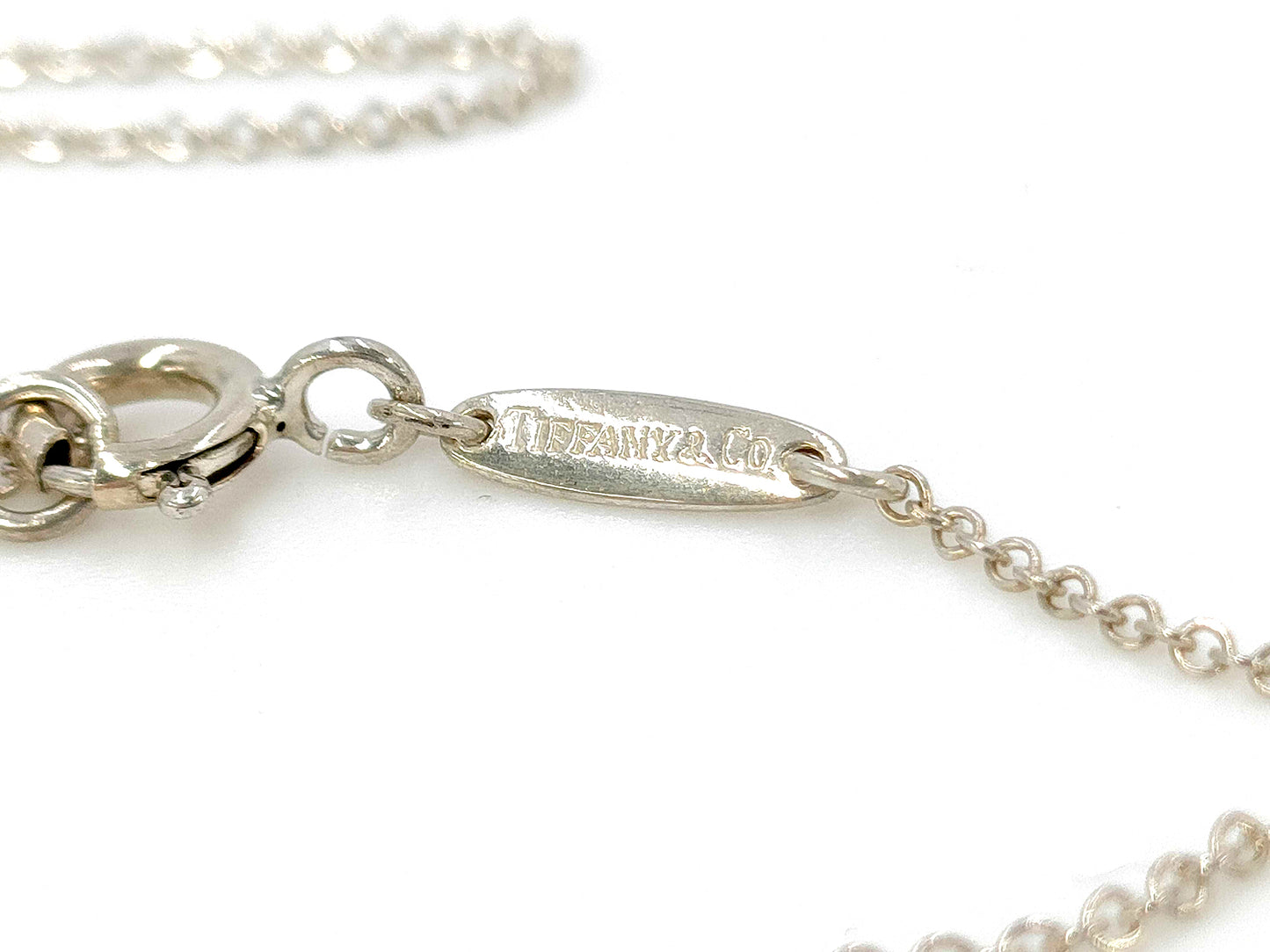 #1389 TIFFANY & CO Elsa Peretti Double Loop 925 Silver Necklace