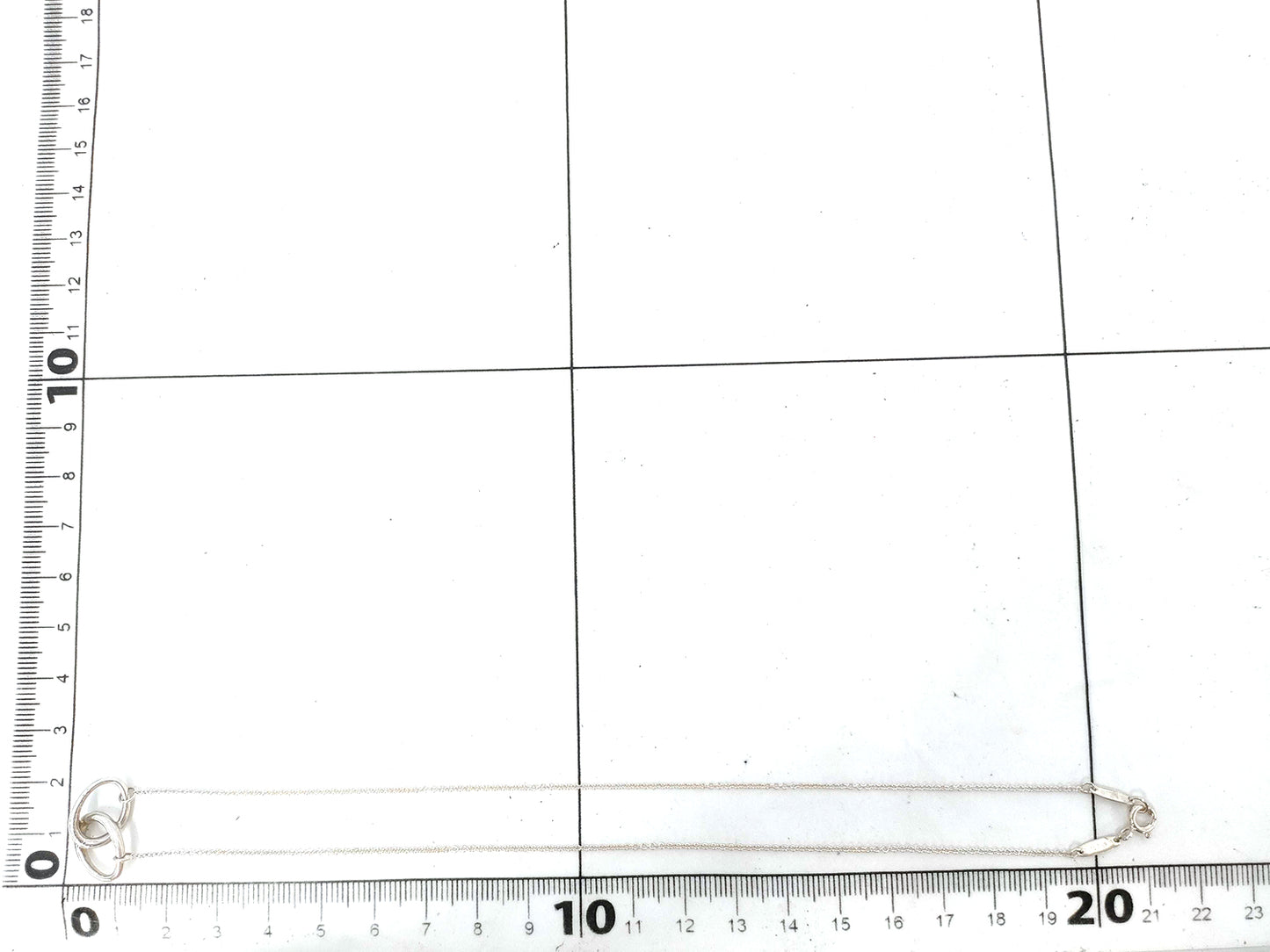 #1389 TIFFANY & CO Elsa Peretti Double Loop 925 Silver Necklace