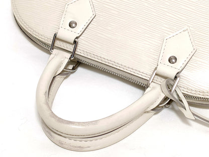 #1370 LOUIS VUITTON Cream Epi Leather Alma with Storage Box, Lock & Key