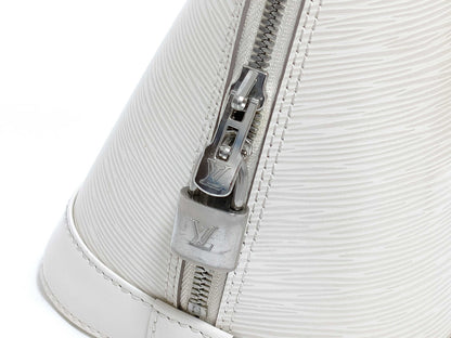 #1370 LOUIS VUITTON Cream Epi Leather Alma with Storage Box, Lock & Key