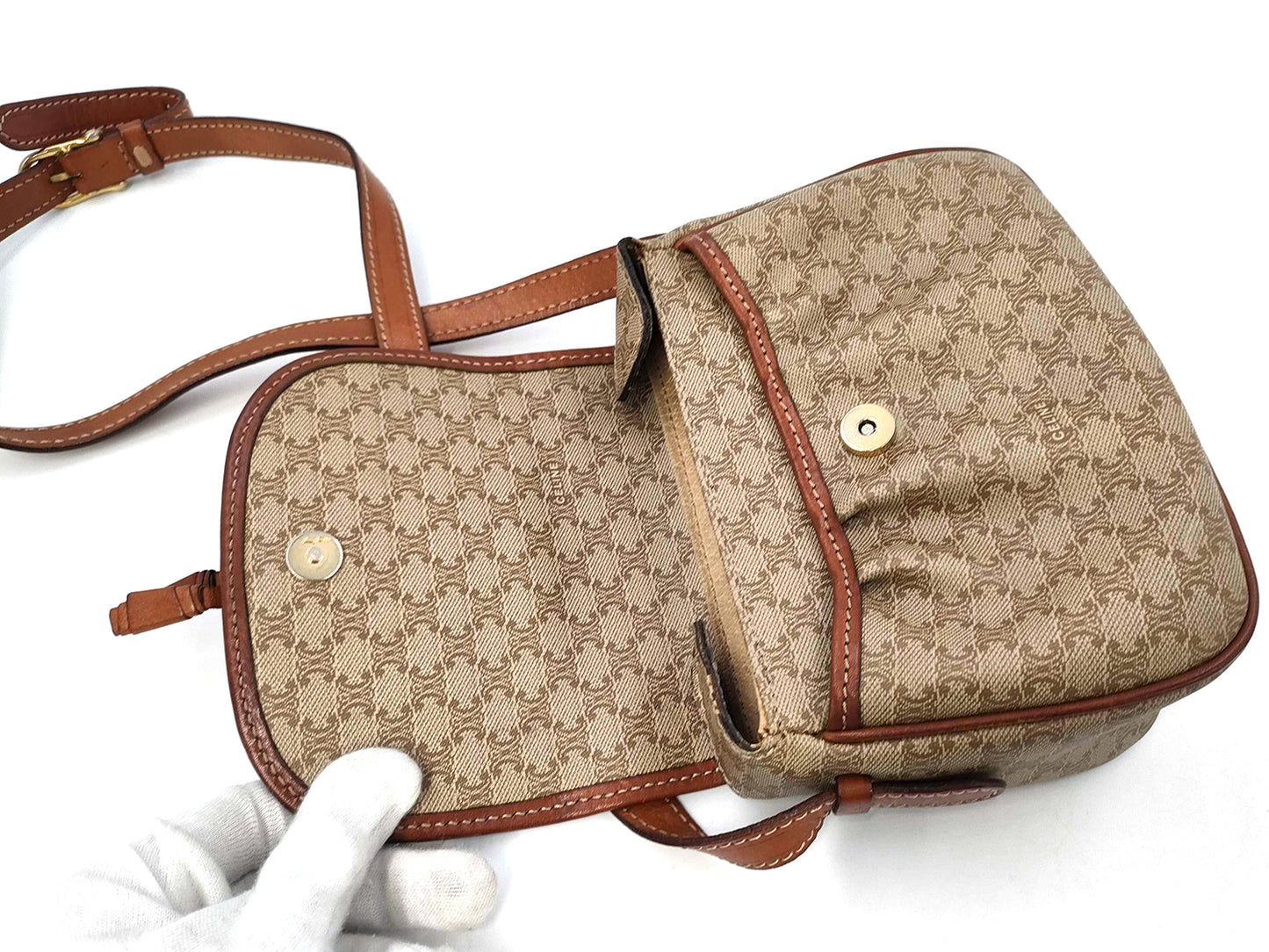 #1409 CELINE Triomphe Crossbody Bag