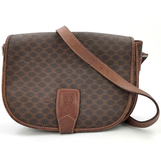 #1502 CELINE Triomphe Macadam Canvas Crossbody