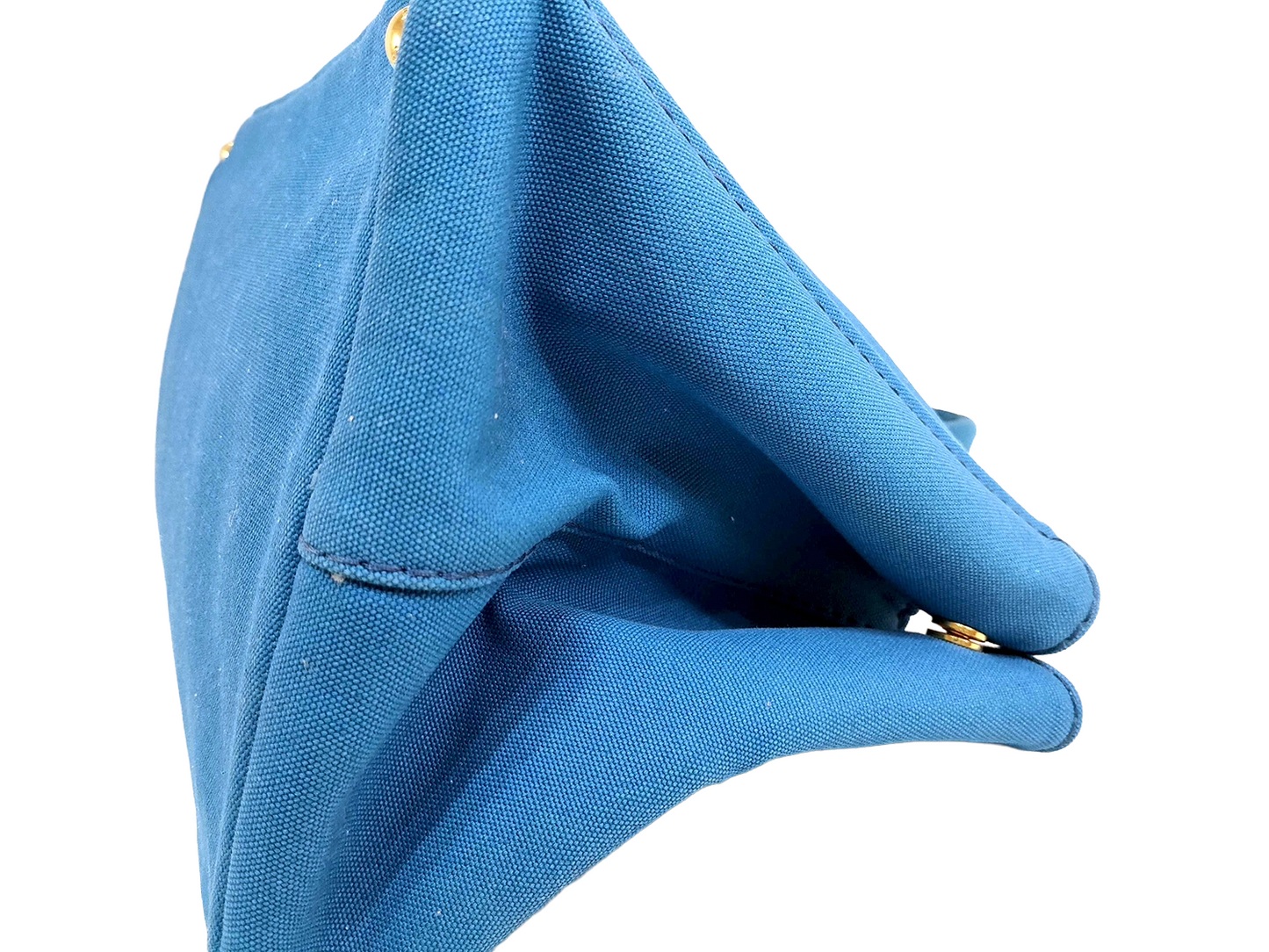 #1499 PRADA Canapa Blue Canvas Large Tote