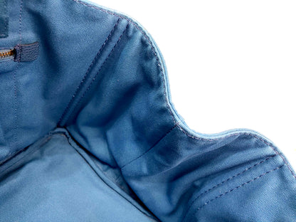 #1499 PRADA Canapa Blue Canvas Large Tote