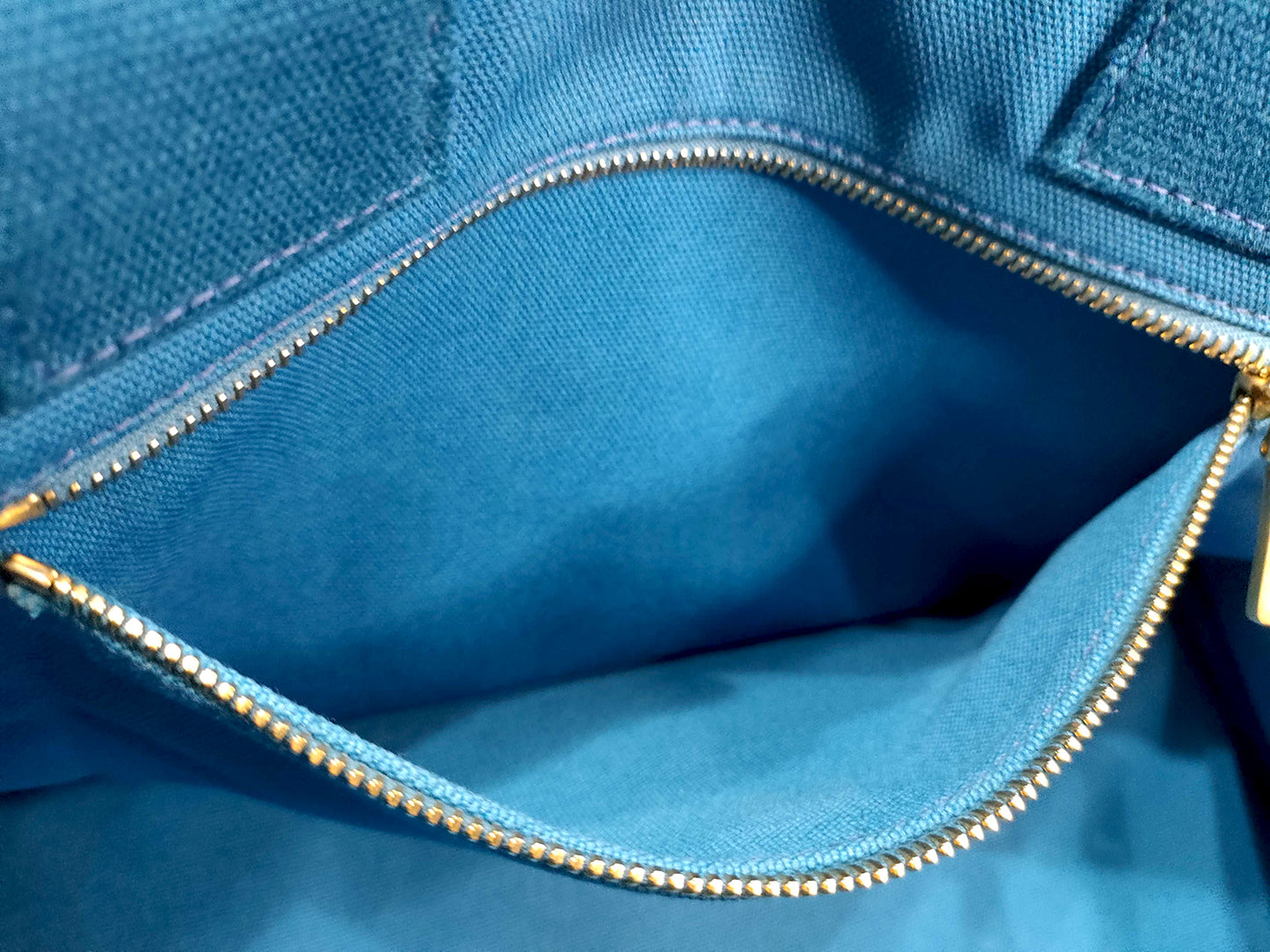 #1499 PRADA Canapa Blue Canvas Large Tote