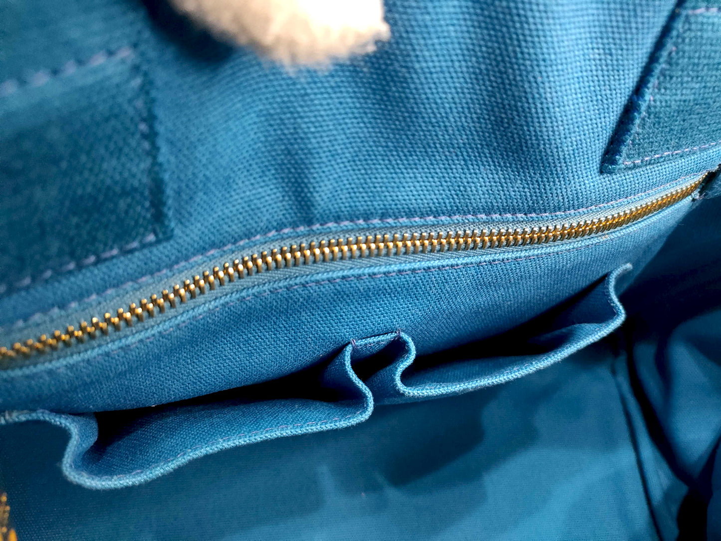 #1499 PRADA Canapa Blue Canvas Large Tote