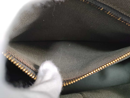 #1498 PRADA Bijoux Canapa Green Canvas Medium Tote