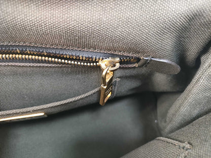 #1498 PRADA Bijoux Canapa Green Canvas Medium Tote