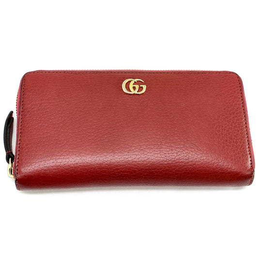 #1272 GUCCI GG Marmont Leather Zippy Wallet