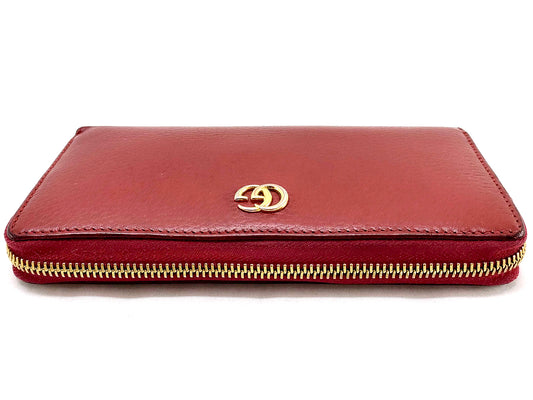#1272 GUCCI GG Marmont Leather Zippy Wallet