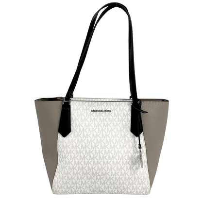 #1417 MICHAEL KORS Kimberly Color-Block Logo and Leather Tote Bag