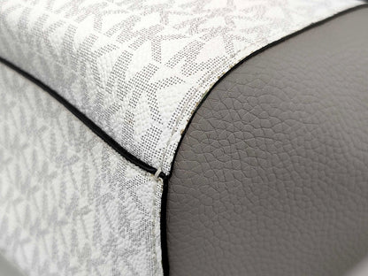 #1417 MICHAEL KORS Kimberly Color-Block Logo and Leather Tote Bag