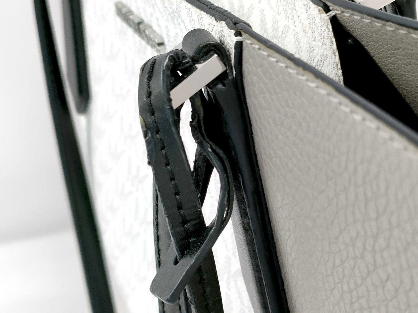 #1417 MICHAEL KORS Kimberly Color-Block Logo and Leather Tote Bag