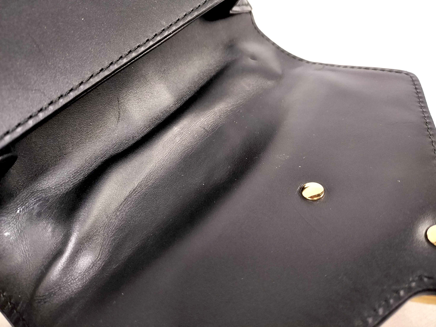 #1381 GUCCI Web Sylvie Mini Navy Blue Calfskin Leather Shoulder Bag